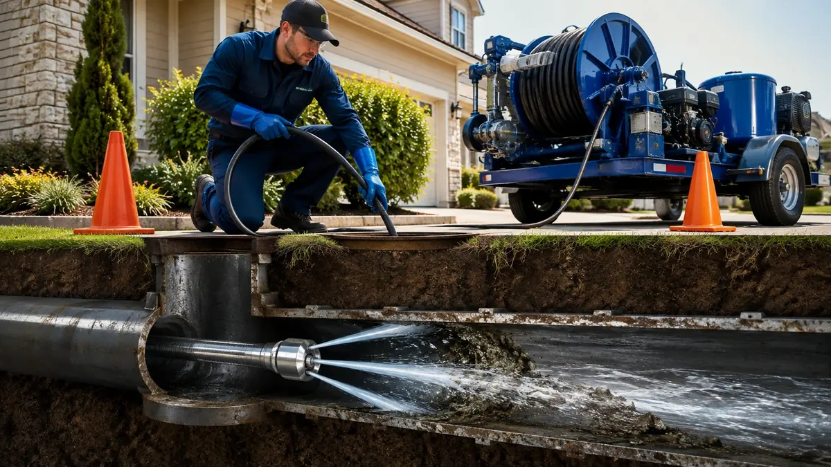 Main Sewer Line Hydro Jet Cleaning in San Miguel